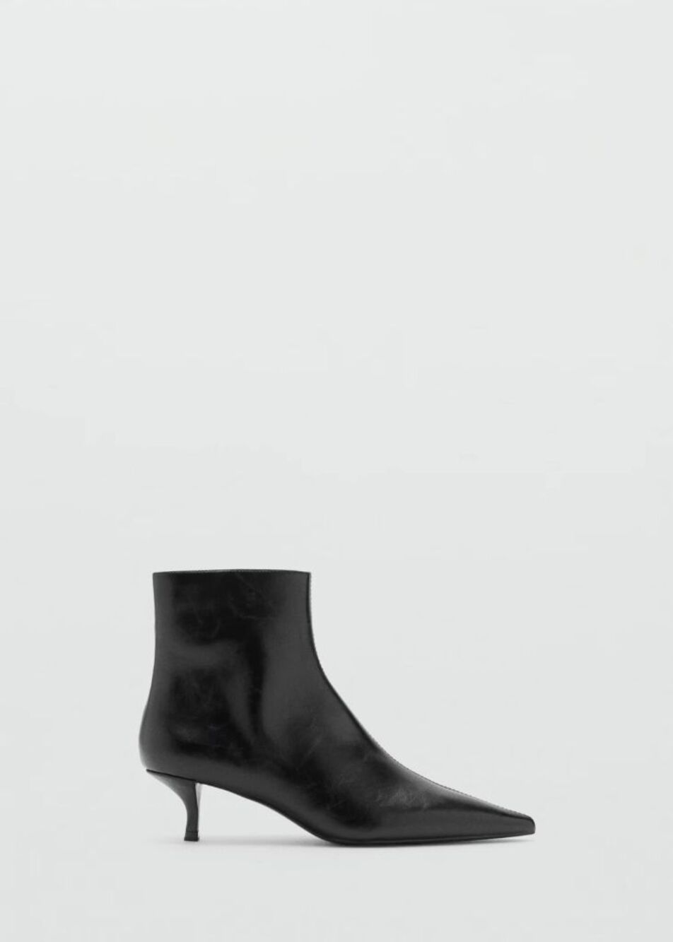 Mango MNG Pointed Toe Kitten Heel Ankle Boots Black Women Size 36 5.5-6 NWT - Picture 5 of 8